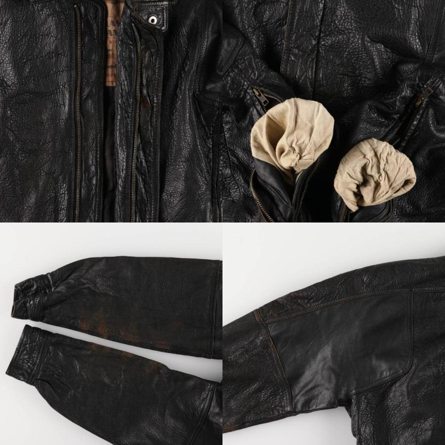 古着 メンバーズオンリー MEMBERS ONLY レザーブルゾンタイプ メンズM