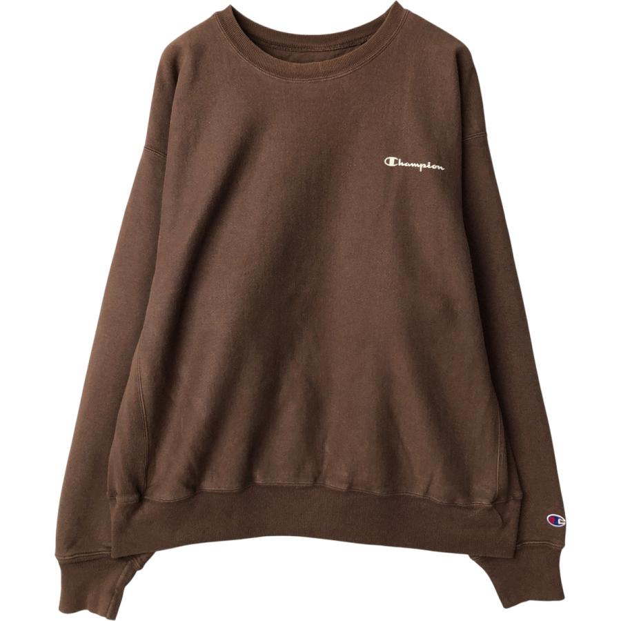 チャンピオン リバースウィーブ プリントスウェット ブラウン M 裏起毛 Champion（チャンピオン） 古着 00年代 PREMIUM REVERSE WEAVE