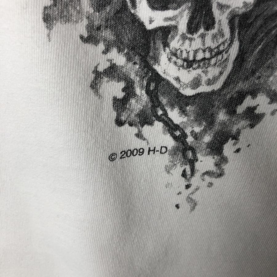 00S OLD USA製 ハーレーダビッドソン スカル 骸骨 アーム ロンＴ 00S OLD USA製 ハーレーダビッドソン スカル 骸骨 アーム ロンT 00S