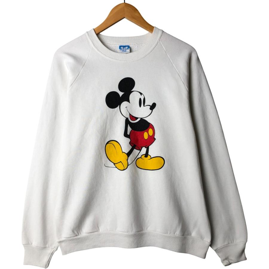 古着 80年代 Disney MICKEY MOUSE ミッキーマウス キャラクタースウェットシャツ トレーナー USA製 メンズXL相当 ヴィンテージ/eaa590583 古着 80年代 Disney ミッキーマウス キャラクタースウェットシャツ