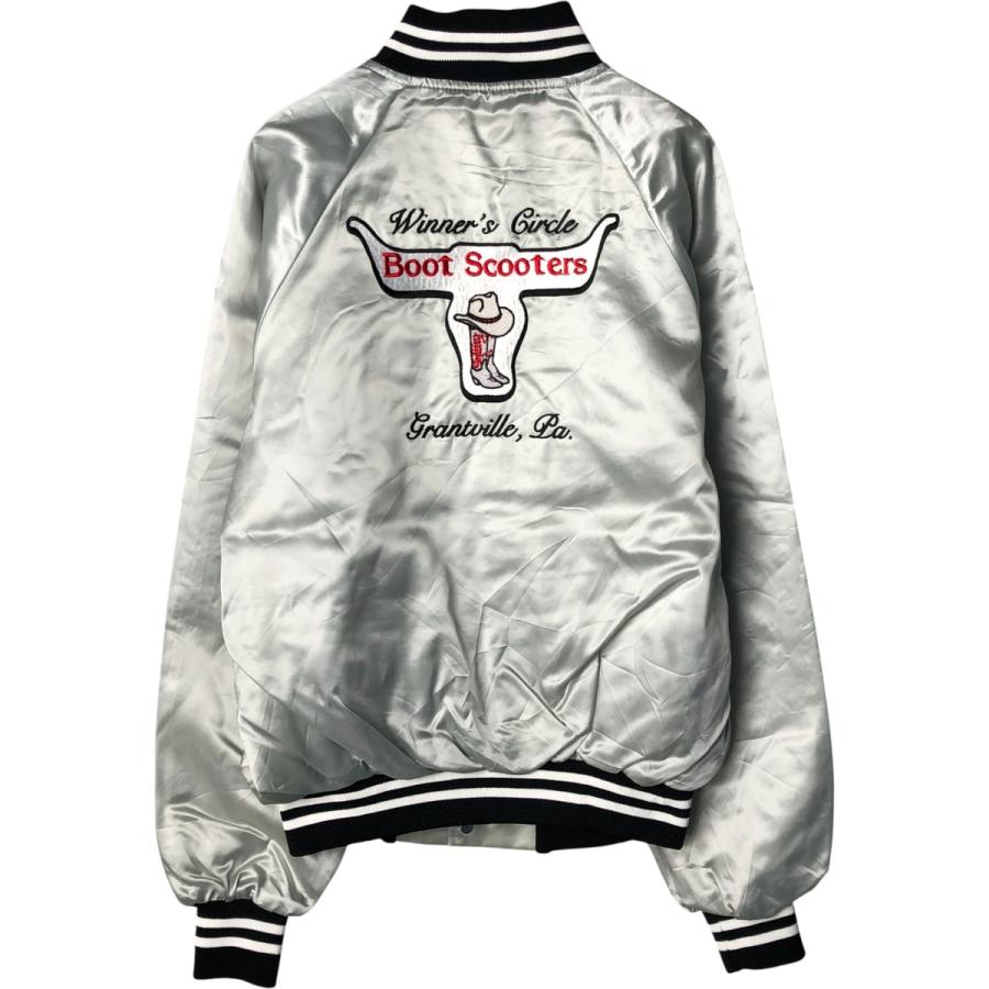 古着 90年代 AUBURN ナイロンスタジャン アワードジャケット バー