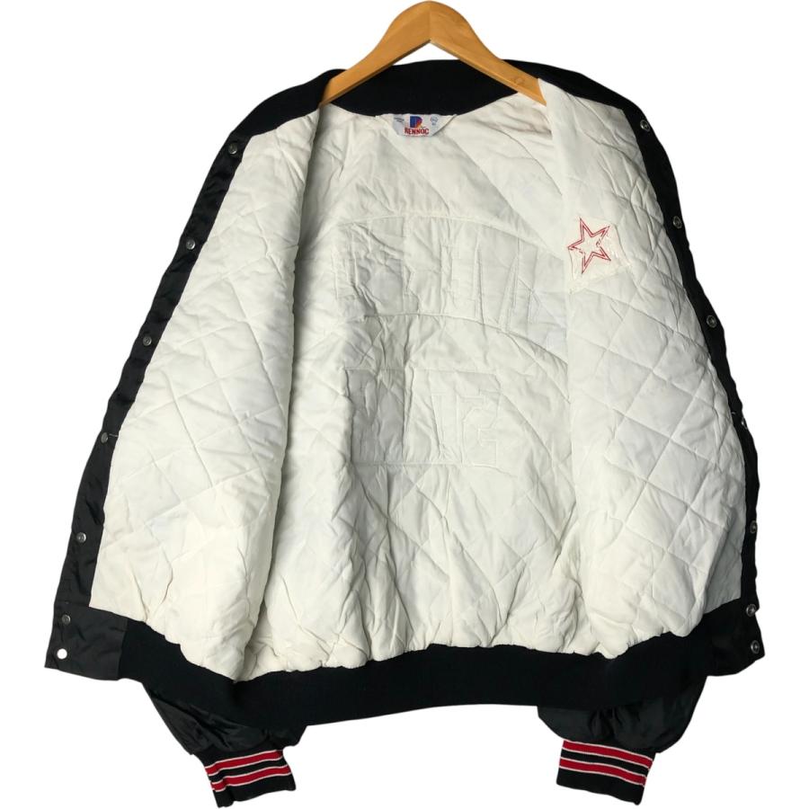 中古 90s RENNOC スタジャン バーシティジャケット USA製 古着 90年代 RENNOC 中綿入り ナイロンスタジャン アワードジャケット