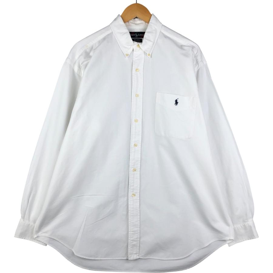 新品タグ付きRalph Laurenラルフローレン　ボタンダウン　Lビックシャツ 古着 ラルフローレン Ralph Lauren BIG SHIRT 長袖 ボタンダウンシャツ