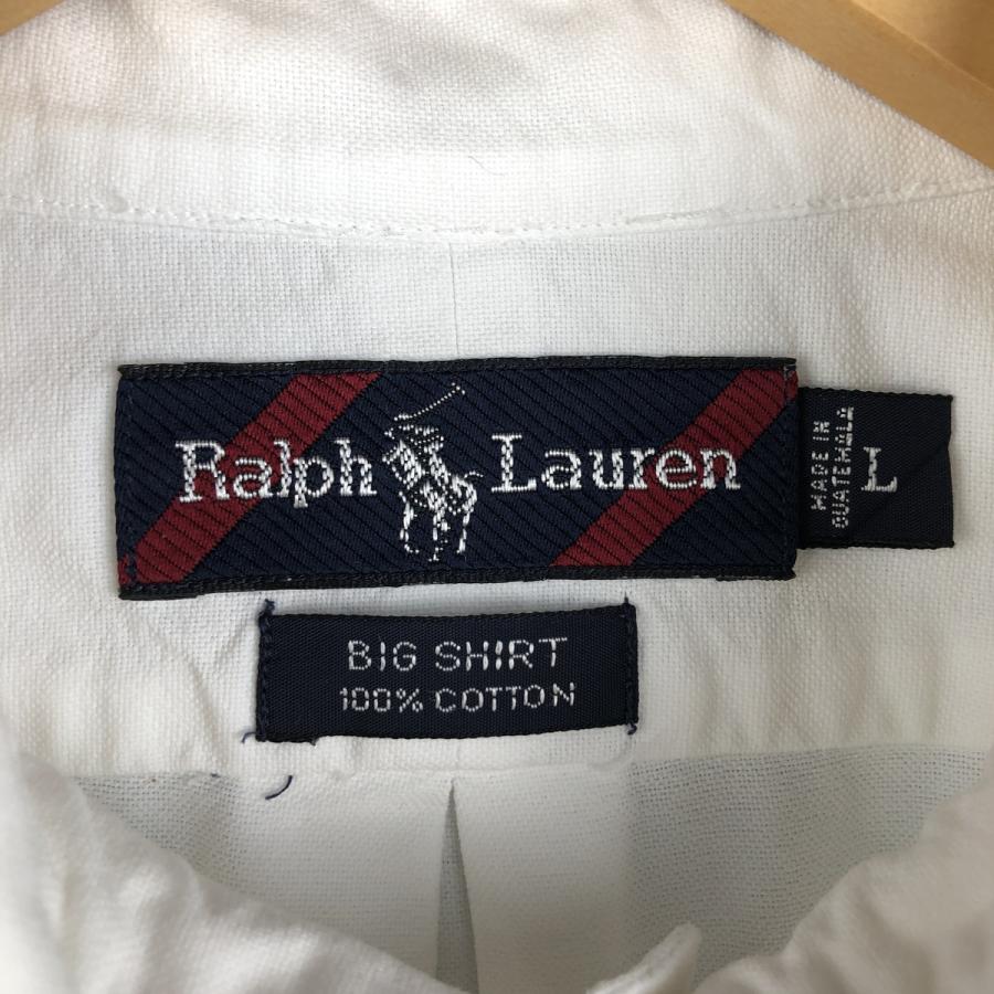 古着 ラルフローレン Ralph Lauren BIG SHIRT 長袖 ボタンダウンシャツ