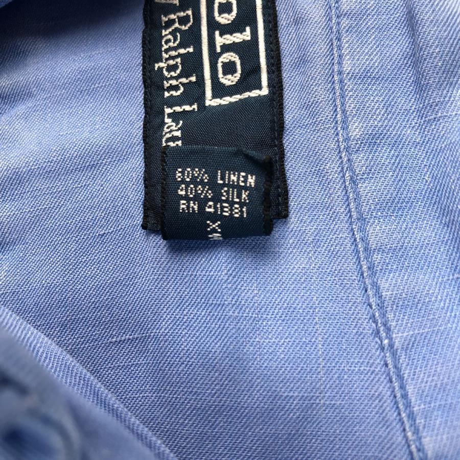 古着 90年代 ラルフローレン Ralph Lauren 半袖 オープンカラー リネン