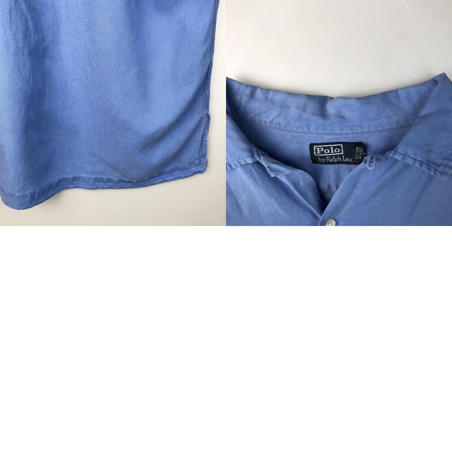 古着 90年代 ラルフローレン Ralph Lauren 半袖 オープンカラー リネン