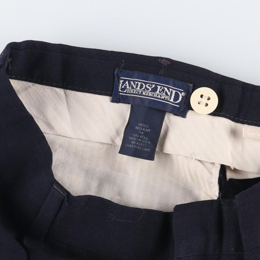 古着 80~90年代 ランズエンド LANDS' END ツータック ウールパンツ