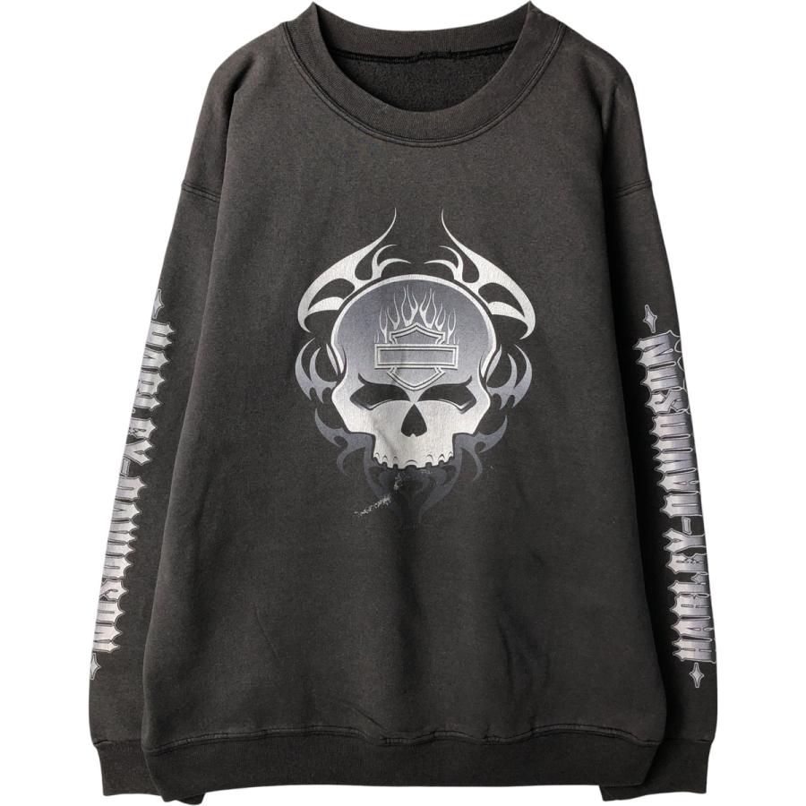 古着 ハーレーダビッドソン ドクロ柄 スカル柄 トライバル