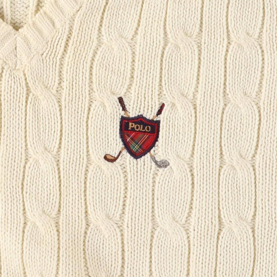 古着 ラルフローレン Ralph Lauren POLO GOLF ポロゴルフ ケーブル編み