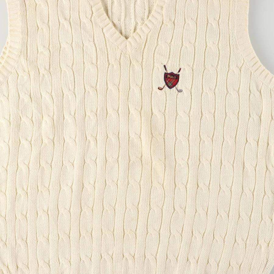 古着 ラルフローレン Ralph Lauren POLO GOLF ポロゴルフ ケーブル編み