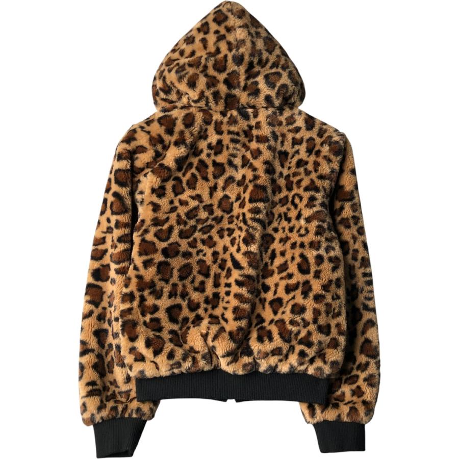 古着 LOVE TREE レオパード柄 ヒョウ柄 フェイクファーパーカー