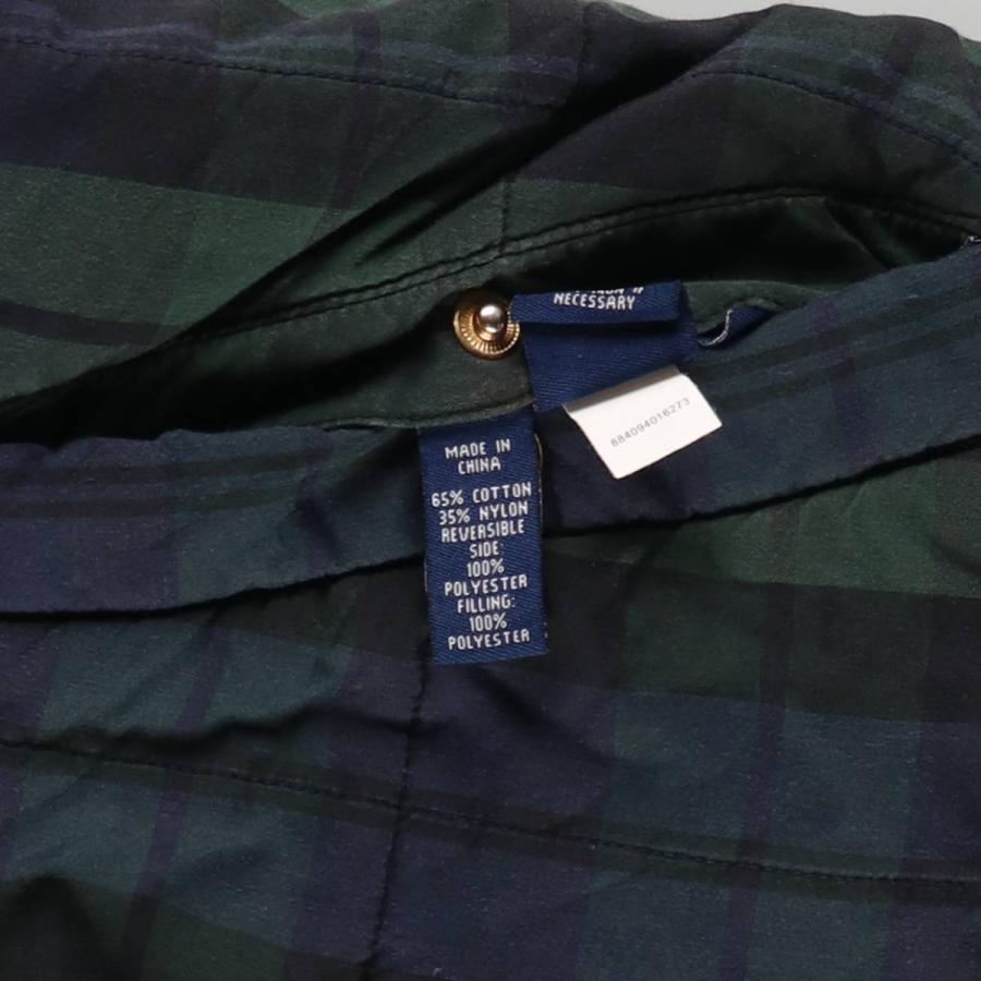 古着 チャップス CHAPS ブラックウォッチチェック リバーシブル 中綿