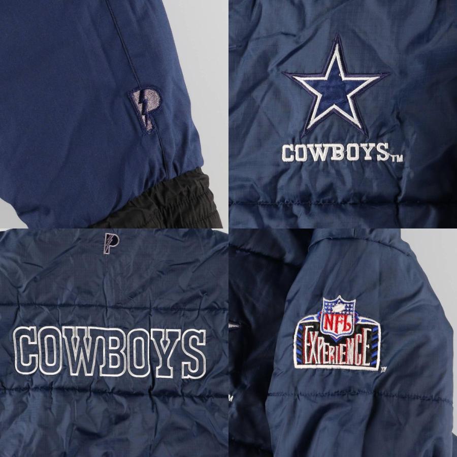 古着/ダラス・カウボーイズ フード付きジャケット M 古着 90年代 PRO PLAYER NFL ダラスカウボーイズ リバーシブル 中綿