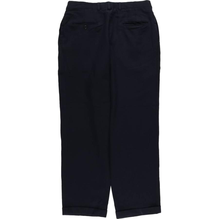 古着 70~80年代 ストライプ柄 ツータック スラックスパンツ メンズw34