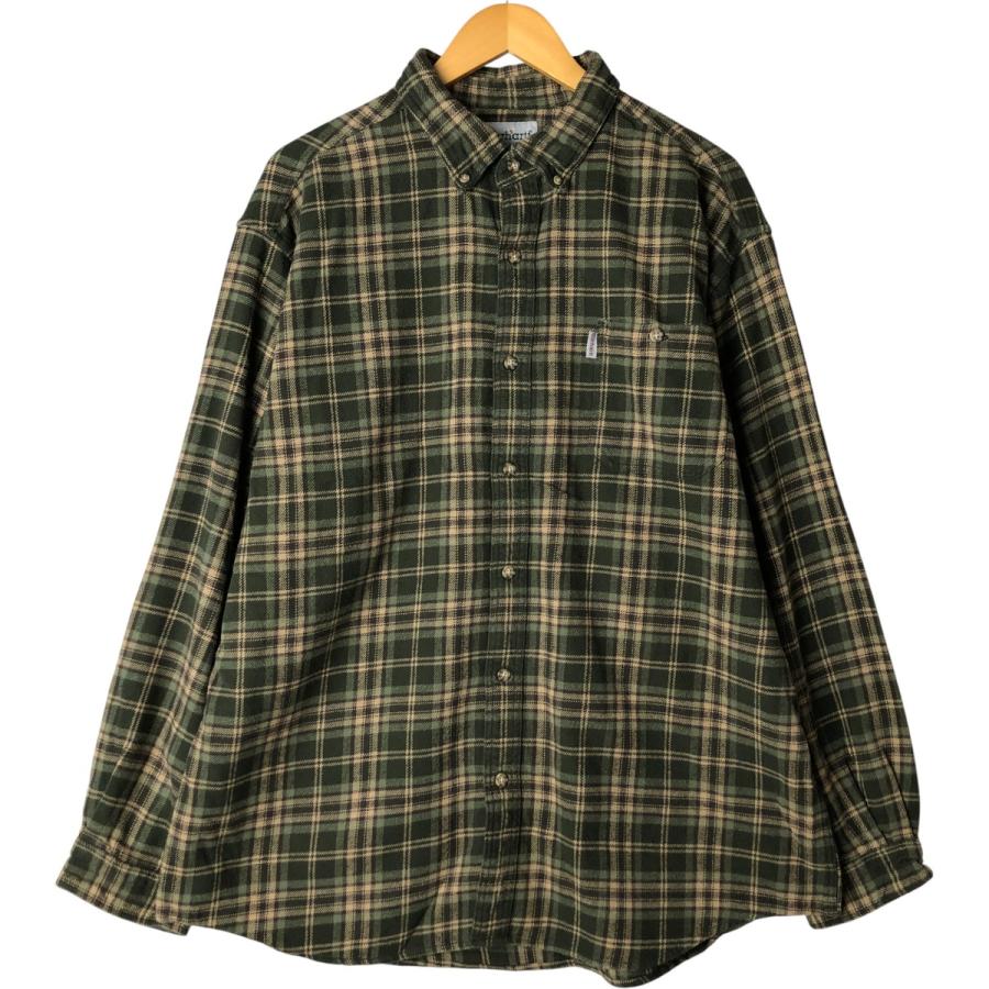 Carhartt（カーハート） 古着 長袖 ボタンダウン フランネルシャツ