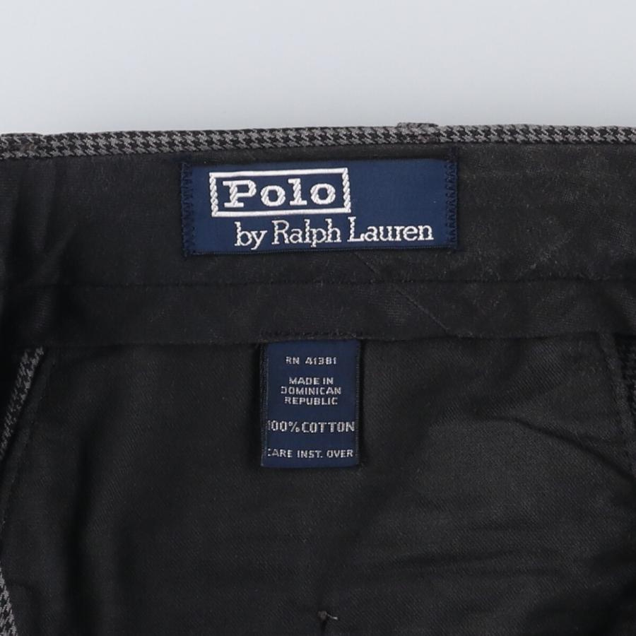 古着 ラルフローレン Ralph Lauren POLO by 千鳥格子柄 ツータック