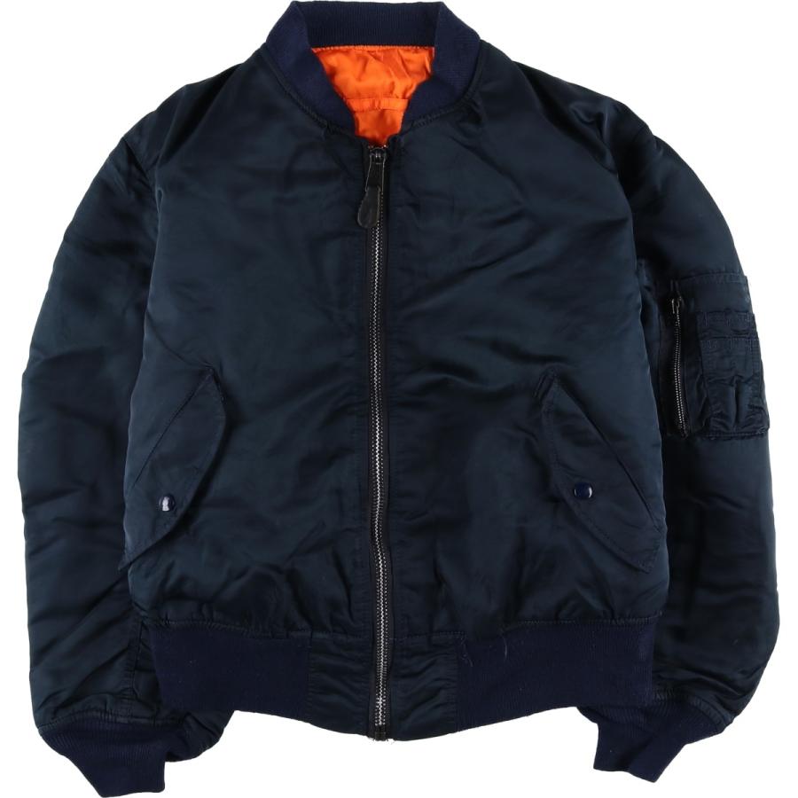 USA製 MA-1 アルファ alpha ネイビー リバーシブル 希少 古着 稀少 美品 ALPHA INDUSTRIES 90s 復刻 68モデル USA製 中綿 MA-1
