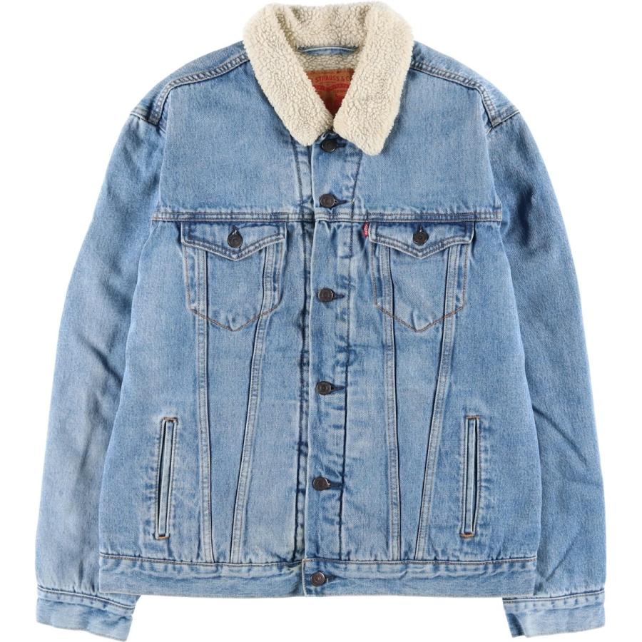 古着 リーバイス Levi's 中綿入り デニムボアジャケット メンズL相当/eaa592593 Levi's（リーバイス） 古着 中綿入り デニムボアジャケット メンズL