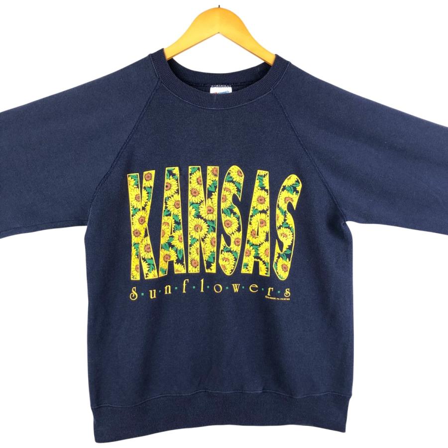 古着 90年代 ヘインズ Hanes ACTIVEWEAR 花柄 ひまわり柄 プリントスウェットシャツ トレーナー USA製 メンズL相当 ヴィンテージ/eaa593036 Hanes（ヘインズ） 古着 90年代 ACTIVEWEAR 花柄 ひまわり柄 プリント