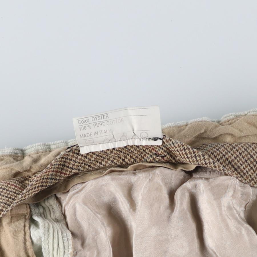 古着 Santorelli ツータック コーデュロイパンツ イタリア製 メンズw33