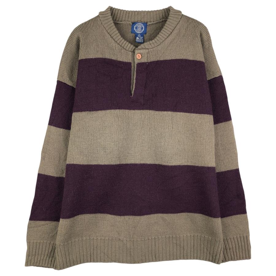 GAP（ギャップ） 古着 80年代 オールドギャップ ボーダー柄 ヘンリー