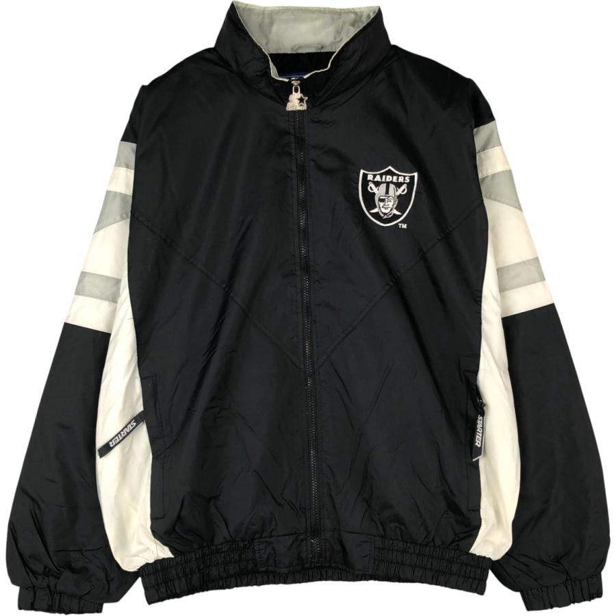 【状態良品】RAIDERS スタジャン STARTER USA製 黒 古着 STARTER 古着 スターター Starter NFL LAS VEGAS RAIDERS ラスベガス