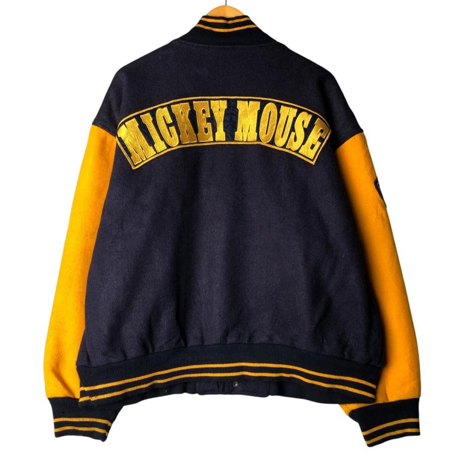古着 90年代 THE Disney STORE ミッキーマウス ウールスタジャン