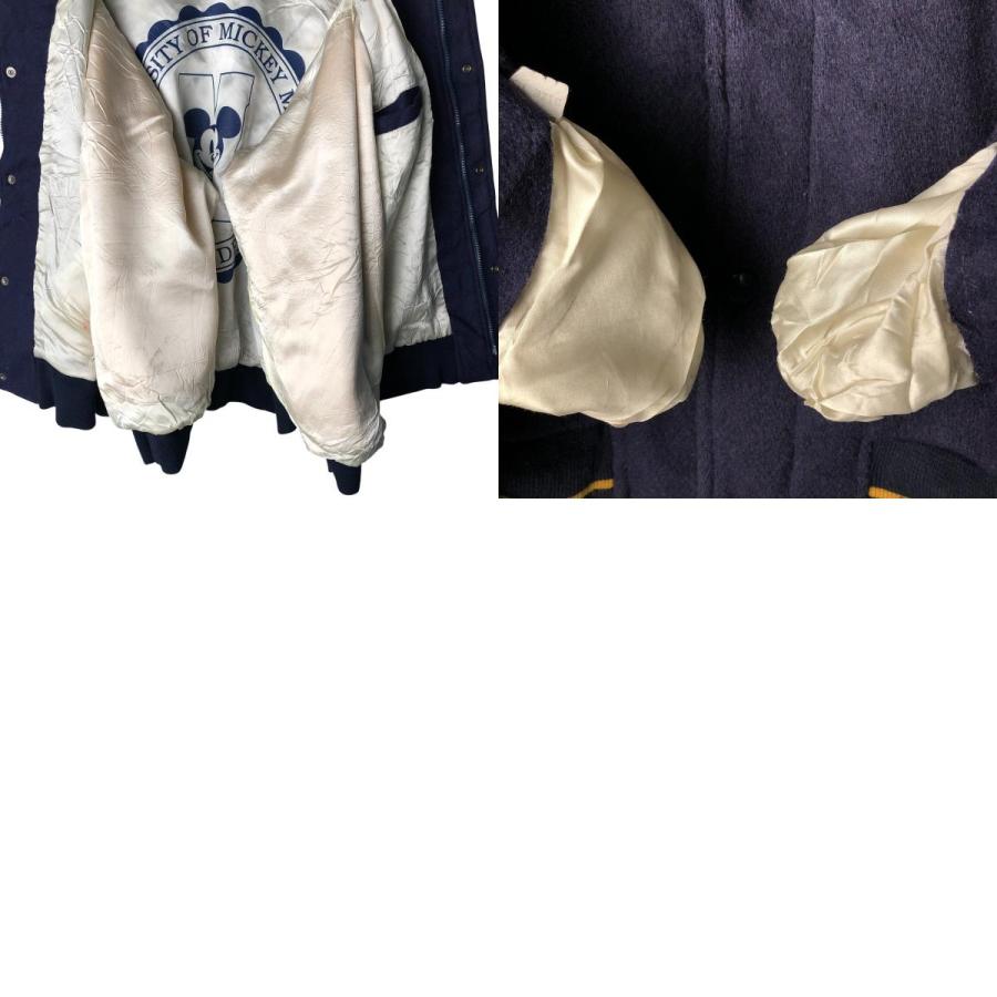 古着 90年代 THE Disney STORE ミッキーマウス ウールスタジャン