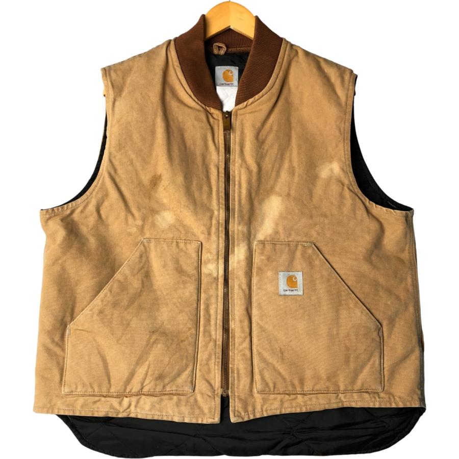 カーハート　ダック　ベスト　USA製　ビッグサイズ２XL　ビンテージ　古着 USA製 size:XXL【 Carhartt 】カーハート ダック ベスト 裏地
