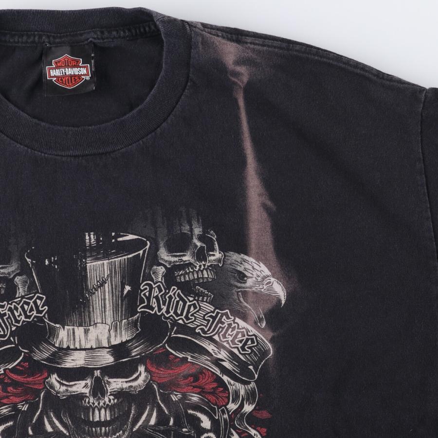 古着 ハーレーダビッドソン Harley-Davidson ドクロ柄 スカル柄 鷲柄