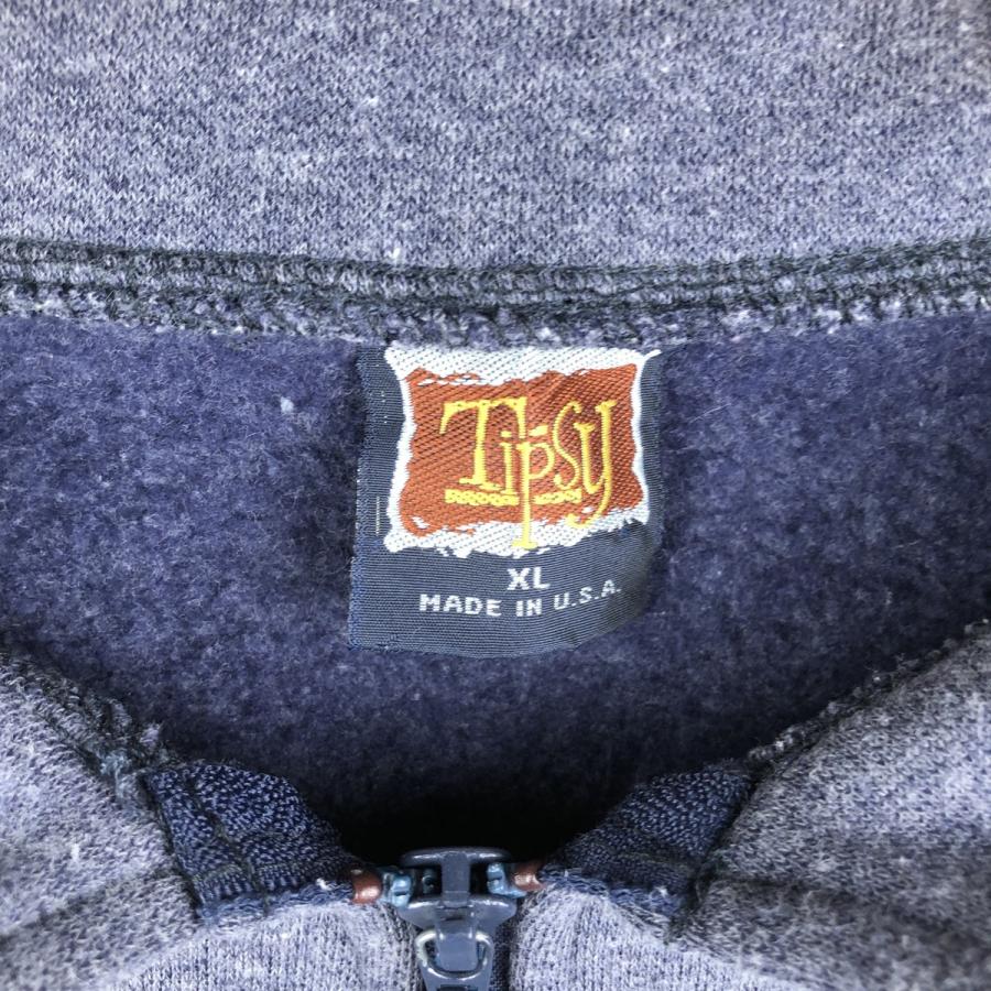 古着 90年代 TIPSY ハーフジップスウェットシャツ トレーナー USA製