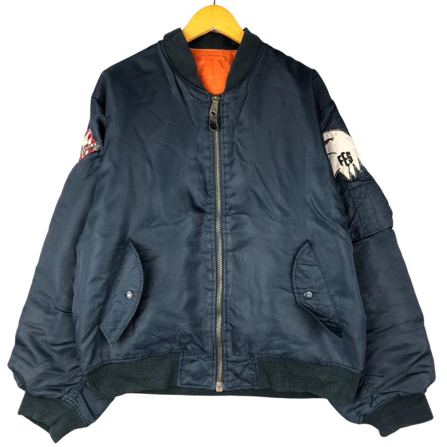 古着 民間品 アルファ ALPHA MA-1タイプ 中綿入り ミリタリー フライト