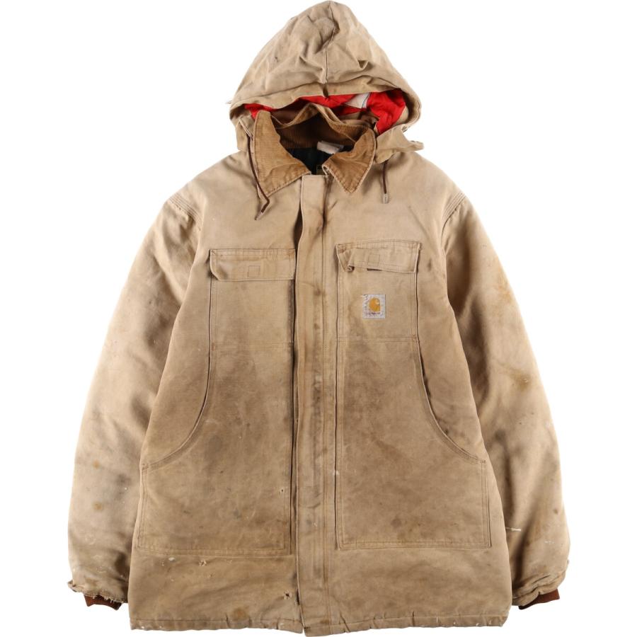 古着 80年代 カーハート Carhartt 100周年モデル 中綿入り トラディショナルコート ダックフルジップパーカー メンズXL相当 ヴィンテージ/eaa595135 Carhartt（カーハート） 古着 80年代 100周年モデル 中綿入り