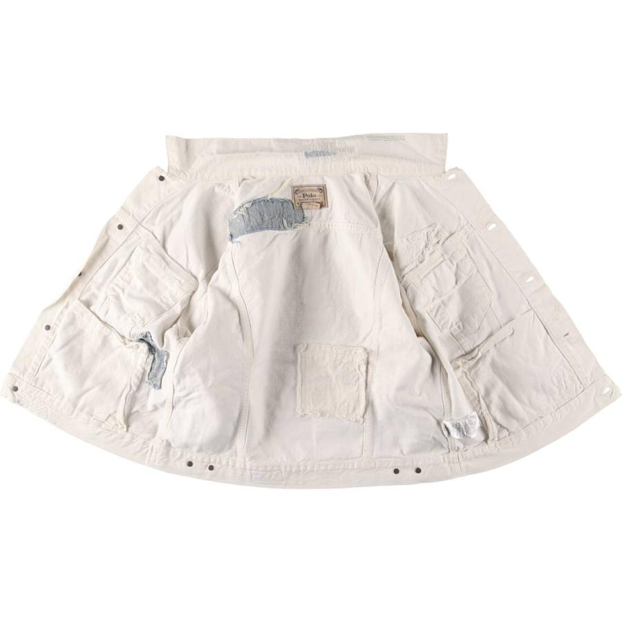 古着 ラルフローレン Ralph Lauren Polo ホワイトデニムジャケット G