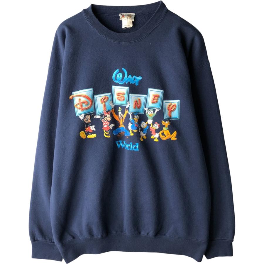 古着 90年代 WALT DISNEY WORLD ディズニー キャラクタースウェット