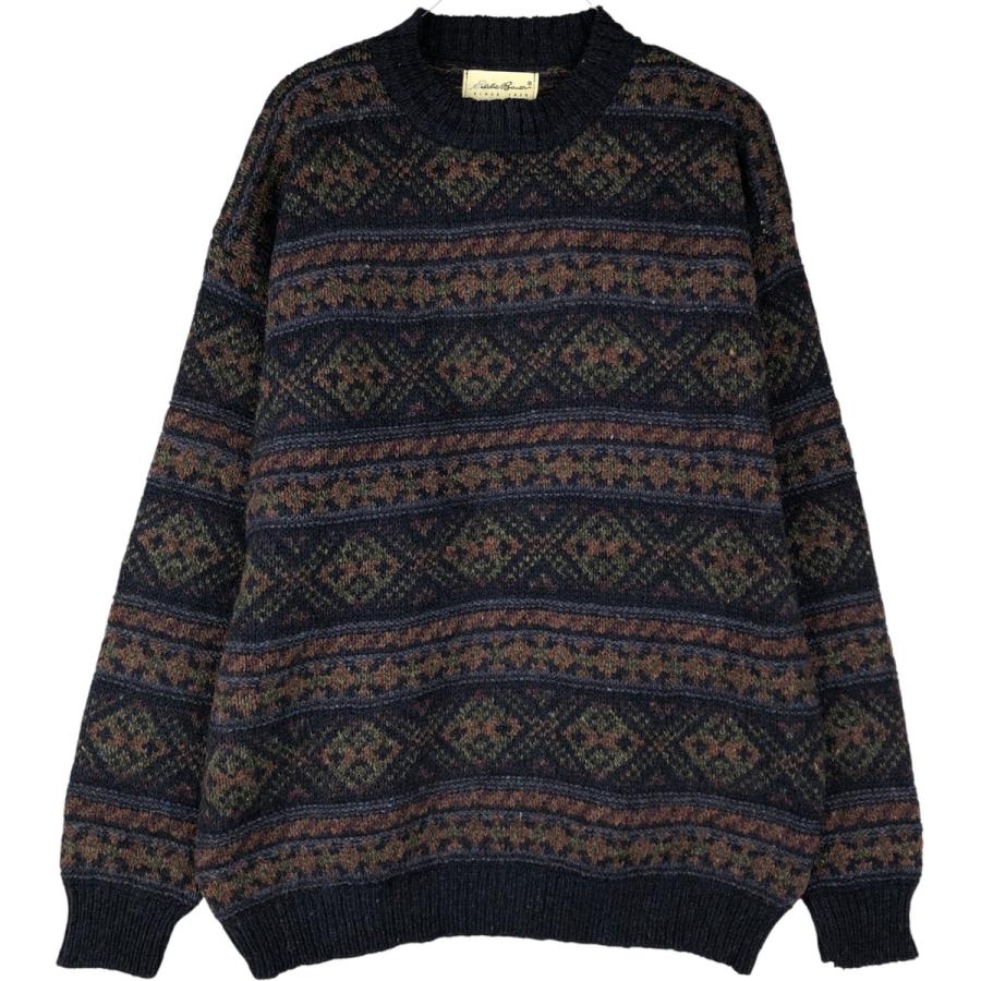 Eddie Bauer（エディーバウアー） 古着 スノー柄 雪柄 ウールニット