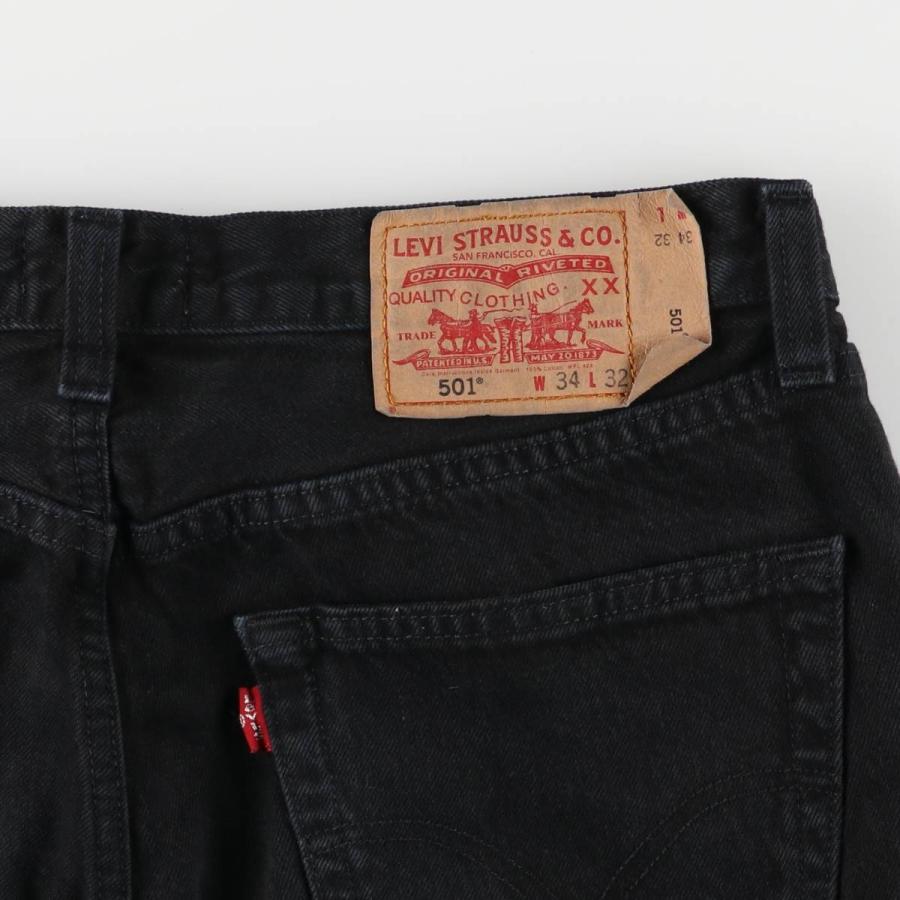 古着 リーバイス Levi's 501 ブラックデニム ストレートデニムパンツ メンズw34相当/eaa595409 Levi's（リーバイス） 古着 Levi's 501 ブラックデニム ストレート