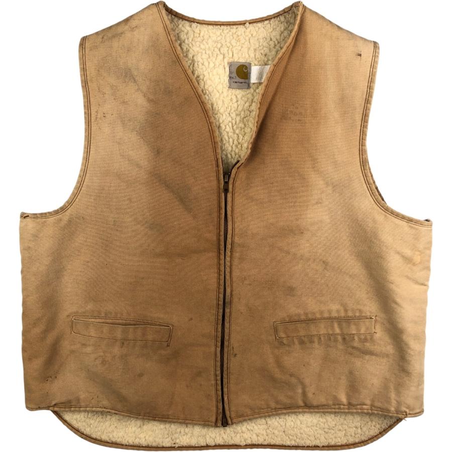 カーハート　carhartt　ボアベスト Carhartt（カーハート） 古着 ダック地 ボアベスト メンズXXL相当