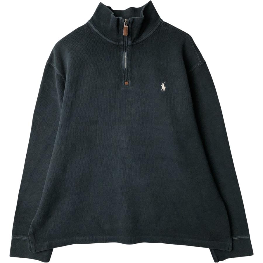 古着 ラルフローレン Ralph Lauren POLO by Ralph Lauren ハーフジップスウェットシャツ トレーナー メンズXL相当/eaa595654 古着 ラルフローレン Ralph Lauren POLO by ハーフジップスウェット