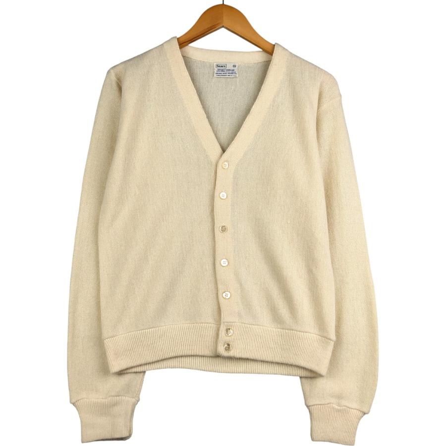 古着 60~70年代 シアーズ Sears SPORTSWEAR アクリルニットカーディガン USA製 メンズM相当 ヴィンテージ/eaa595835 古着 60~70年代 シアーズ Sears SPORTSWEAR アクリルニット