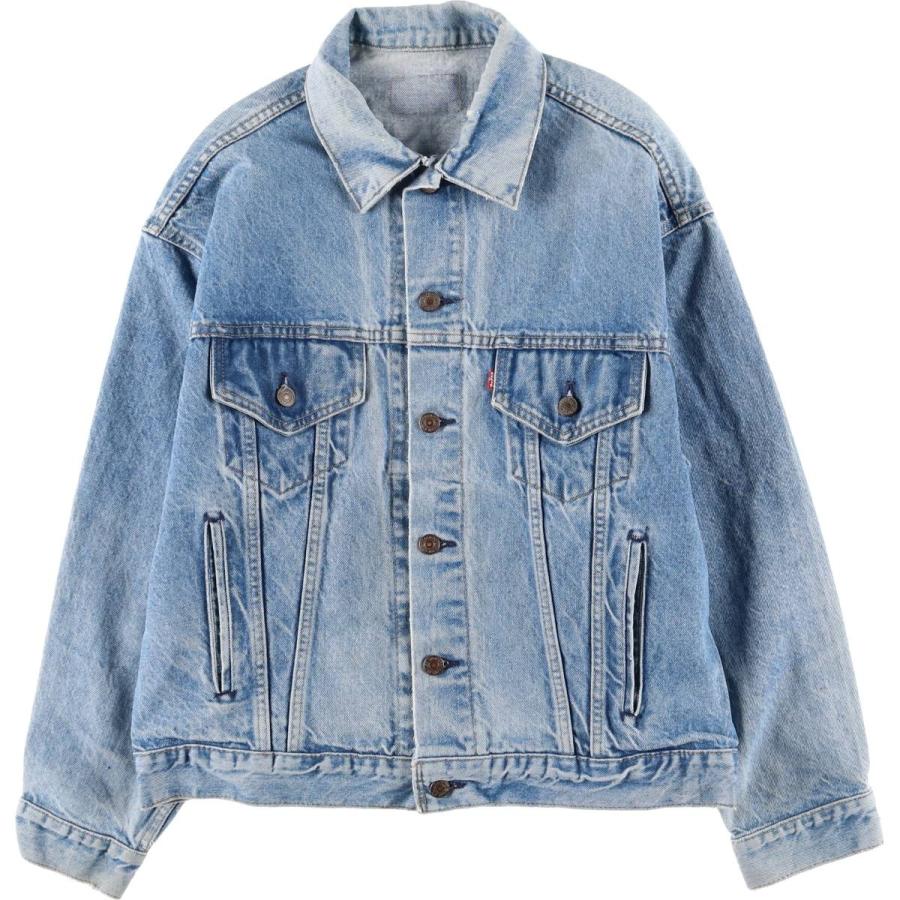 古着 90年代 リーバイス Levi's 70507-0214 魚柄 デニムジャケット Gジャン USA製 メンズM相当 ヴィンテージ/eaa595849 Levi's（リーバイス） 古着 90年代 Levi's 70507-0214 魚柄 デニム