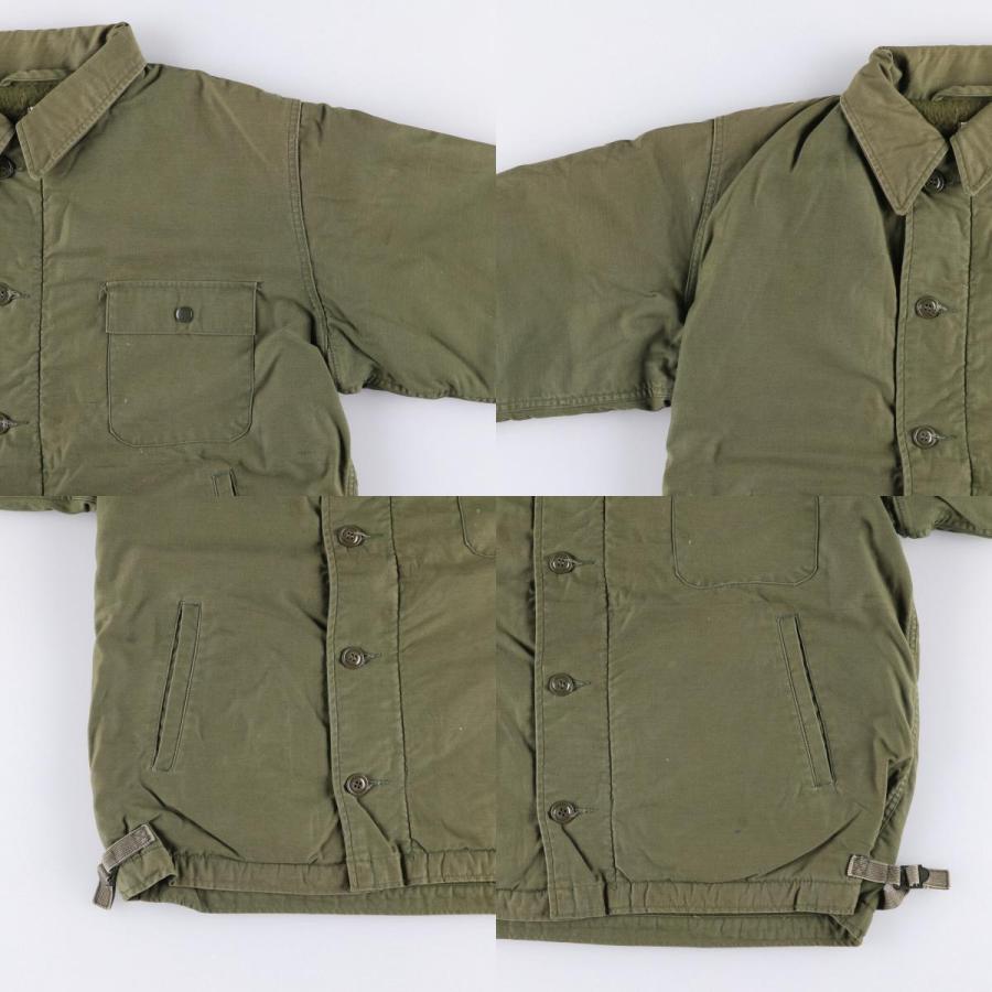 米軍実物 80s A2デッキジャケット バックステンシル　Lサイズ 古着 訳あり特価 80年代 米軍実品 U.S.NAVY A-2 バックステンシル入り
