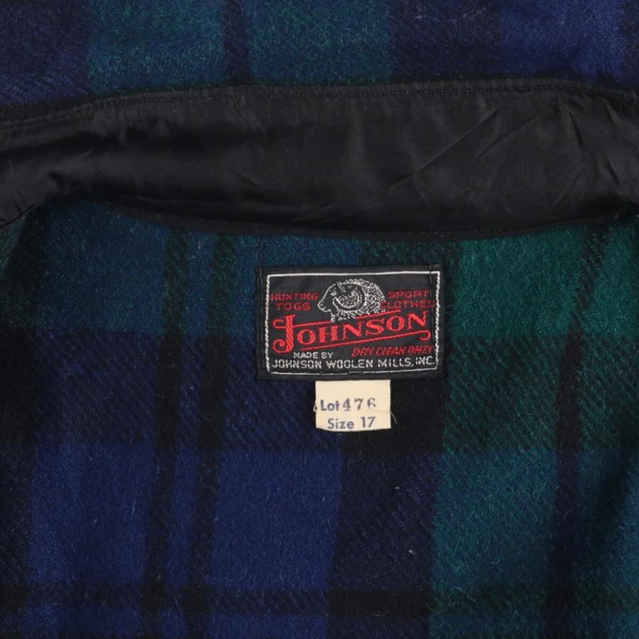 古着 ジョンソンウーレンミルズ ブラックウォッチチェック ウール