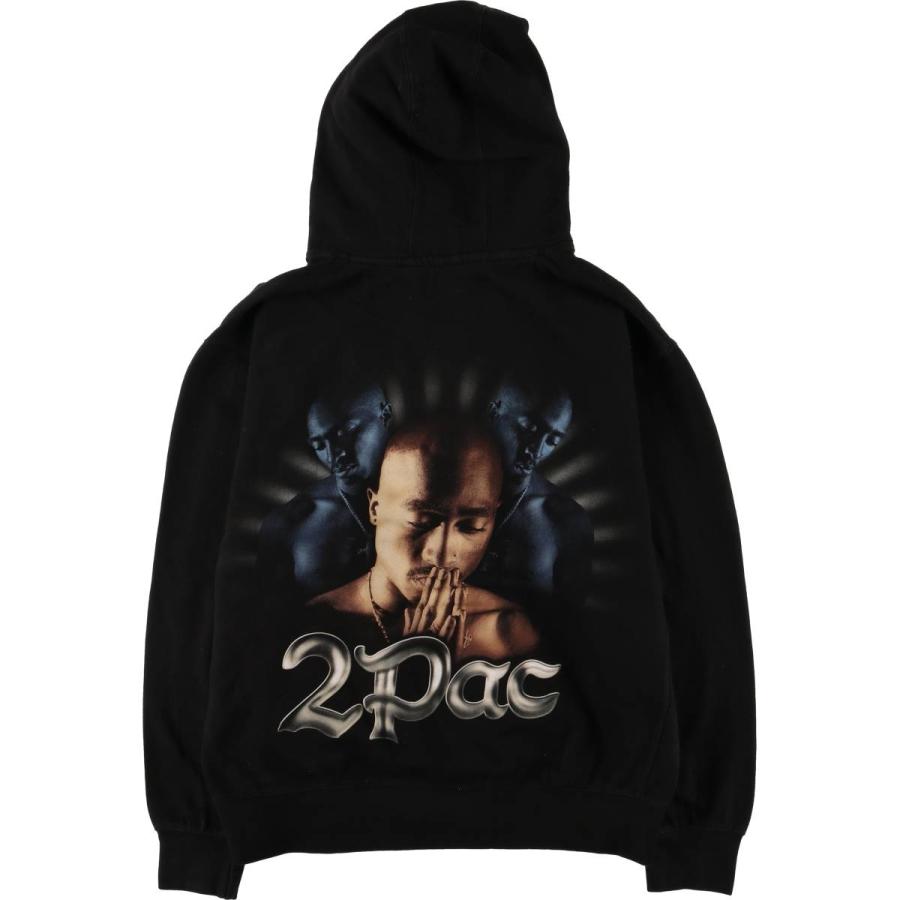古着 2pac トゥーパック バンド スウェットプルオーバーパーカー