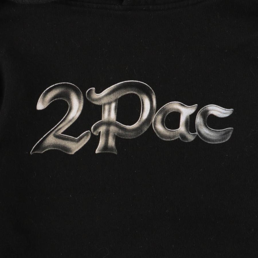 古着 2pac トゥーパック バンド スウェットプルオーバーパーカー