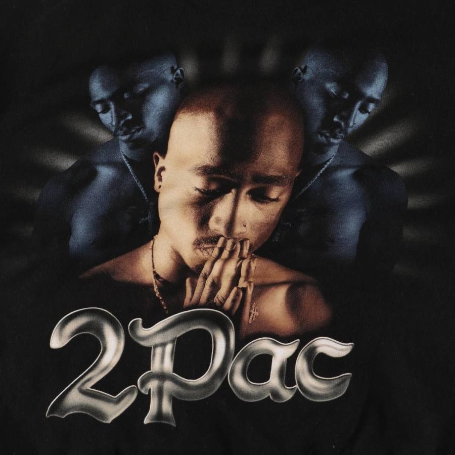 古着 2pac トゥーパック バンド スウェットプルオーバーパーカー