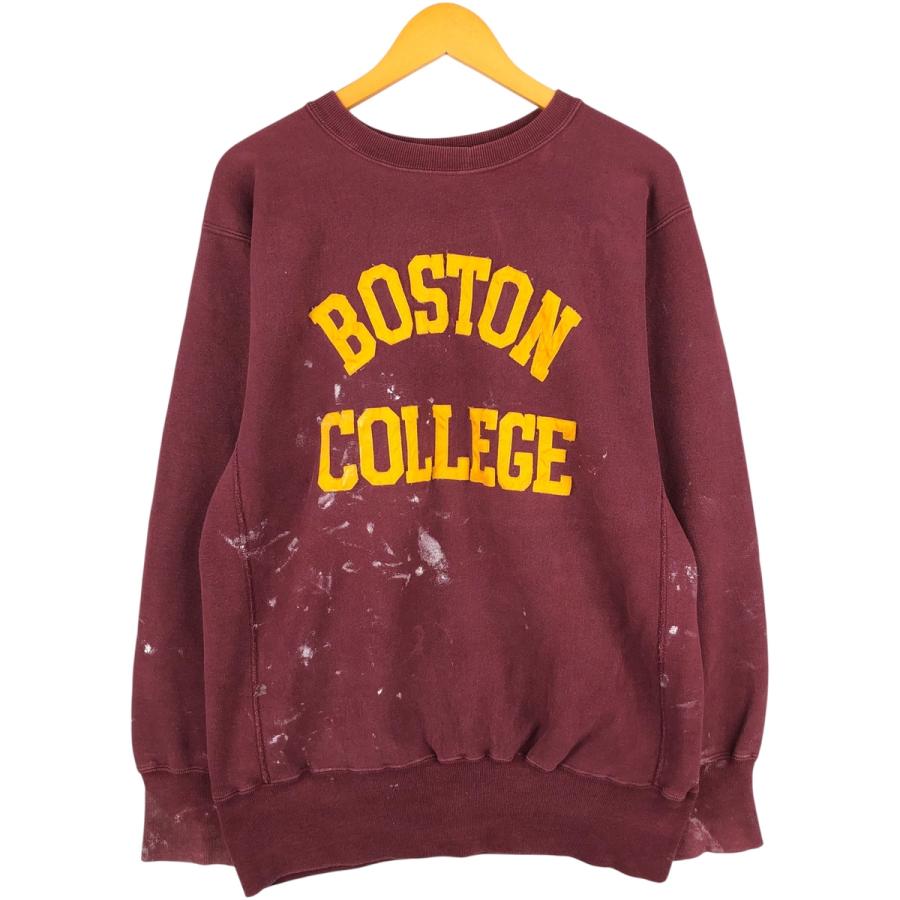 【ボストン大学、刺繍タグ】チャンピオン古着リバースウィーブ肉厚スウェット90s. Champion（チャンピオン） 古着 90年代 リバースウィーブ 刺繍タグ