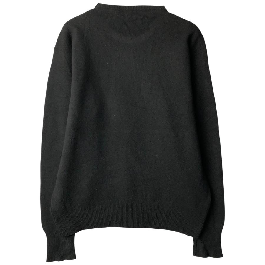 美品　Polo Ralph Lauren 100%ラムウール セーター L　黒 古着 ラルフローレン Ralph Lauren POLO by ラムウールニットセーター