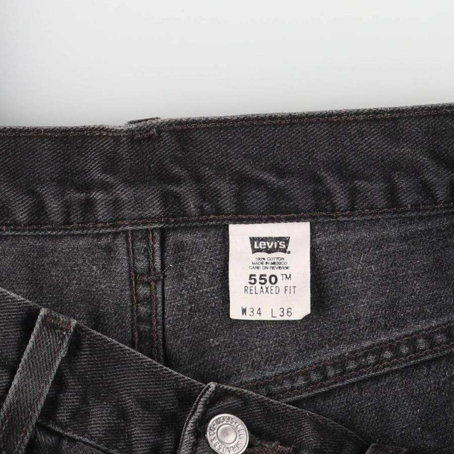 古着 00年代 リーバイス Levi's 550 RELAXED FIT ブラックデニム テーパードデニムパンツ メンズw34相当/eaa596176 Levi's（リーバイス） 古着 00年代 Levi's 550 RELAXED FIT ブラック