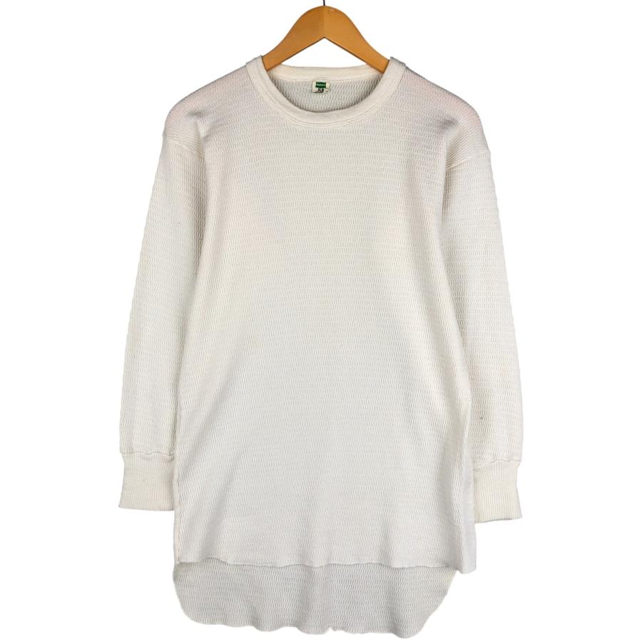 80s JOCKEY サーマル ロンT アメリカ製 コットン100% ハニカム 80s USA製 サーマル ハニカム地 長袖 ロンT 白 XL 古着 | RUFFY